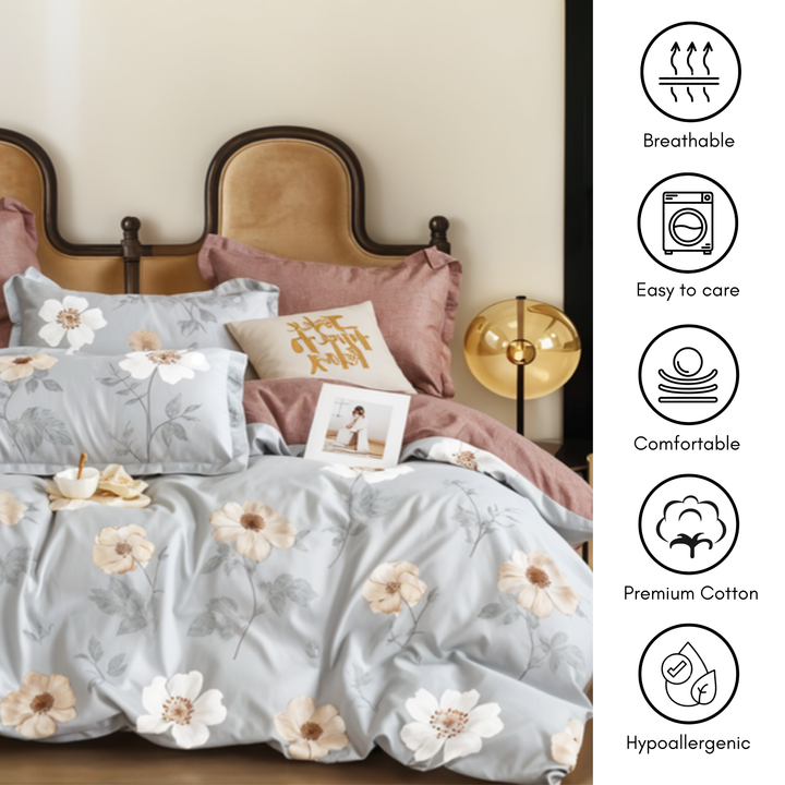 Luxury Bedding Sets 6 PCs  King With Duvet Cover 220x240, King Bedding Set (6FS71)