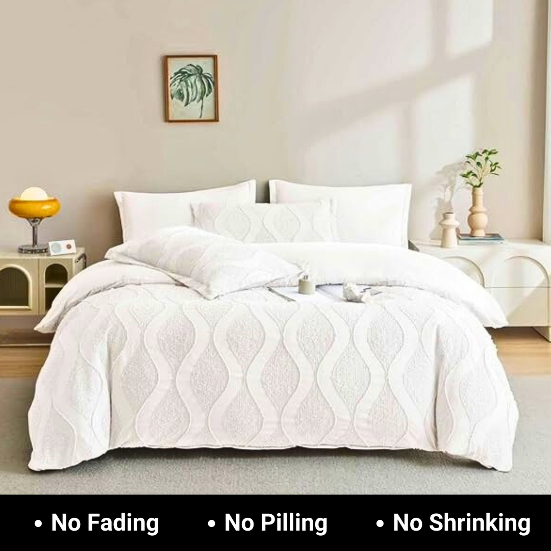 King Bedding Set with Duvet Cover 220x240 King Size Fitted Sheet 6 PCs (6FM1)