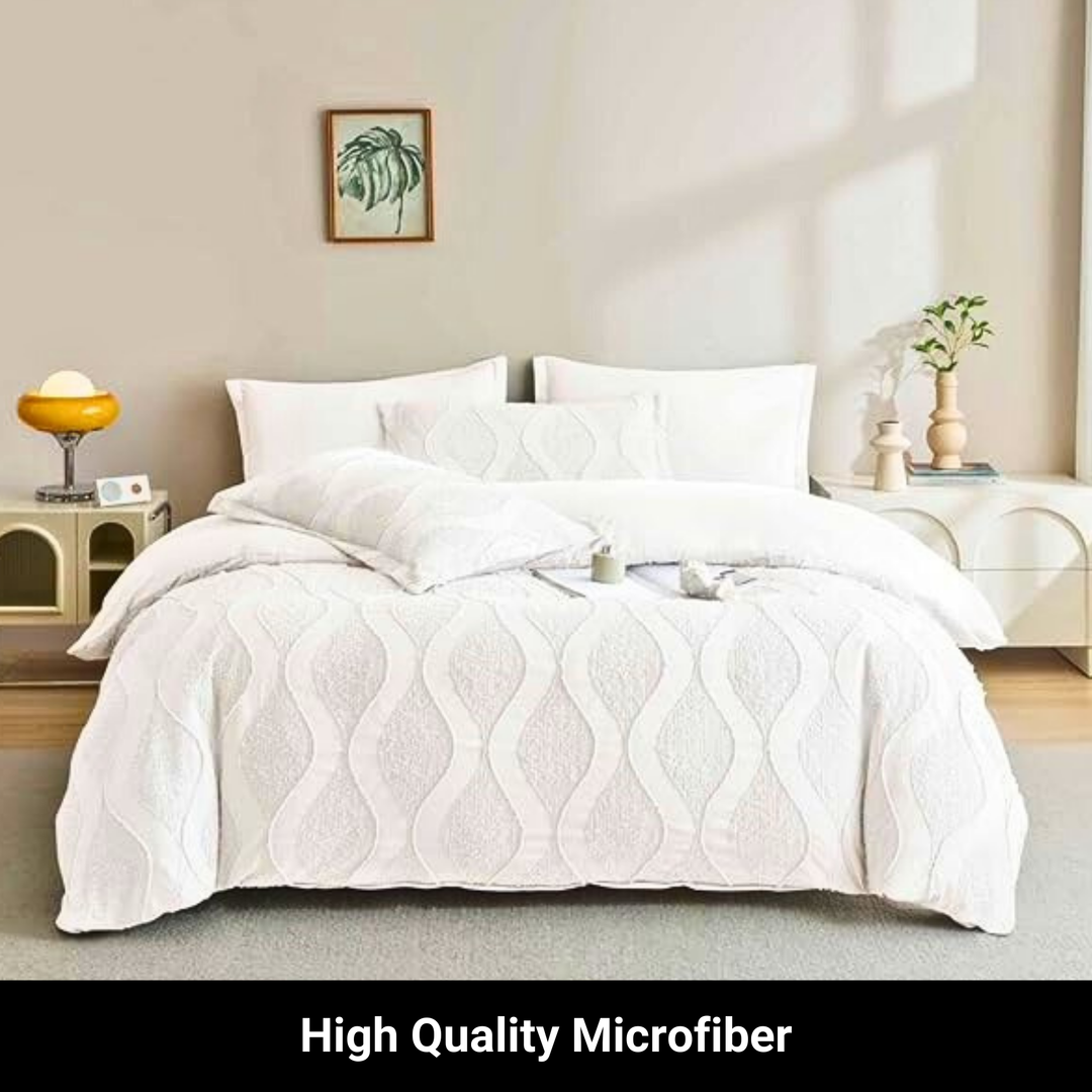 King Bedding Set with Duvet Cover 220x240 King Size Fitted Sheet 6 PCs (6FM1)