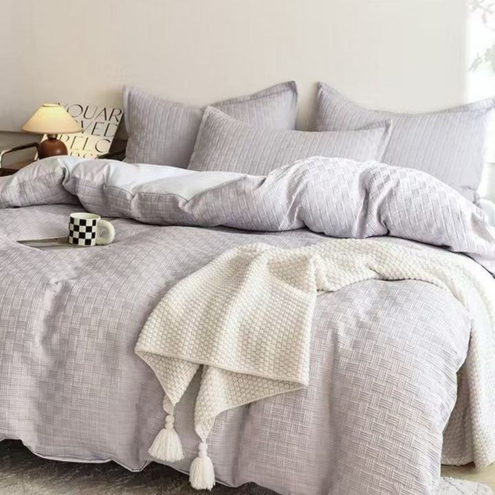King Bedding Set with 6 PCs King Size Bedsheet & Duvet Cover 220x240 (6FM17)