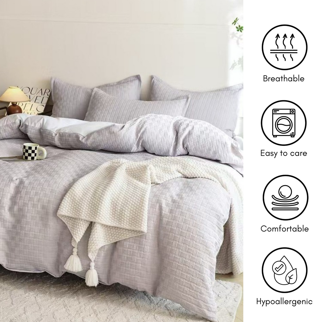 King Bedding Set with 6 PCs King Size Bedsheet & Duvet Cover 220x240 (6FM17)