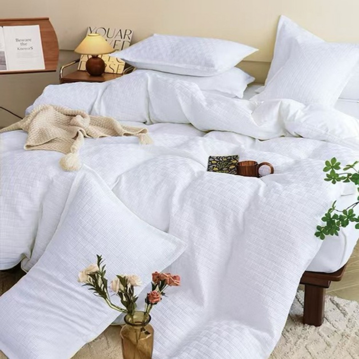 Bedding Set with Double Bed Sheet Size & 6 PCs Fitted Sheets, Duvet Cover(6FM16)