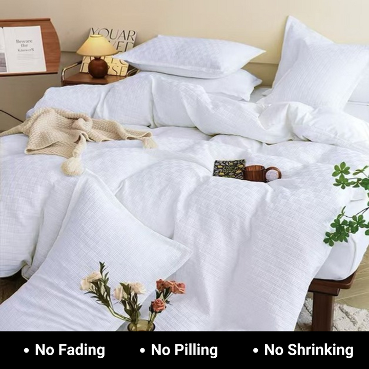 Bedding Set with Double Bed Sheet Size & 6 PCs Fitted Sheets, Duvet Cover(6FM16)