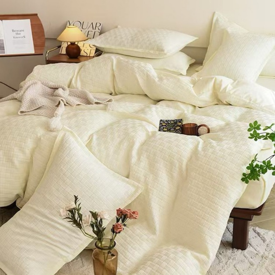 King Size Bedding Sets – 6 PCs Fitted Bed Sheet Set with Duvet Cover 220x240 (6FM18)