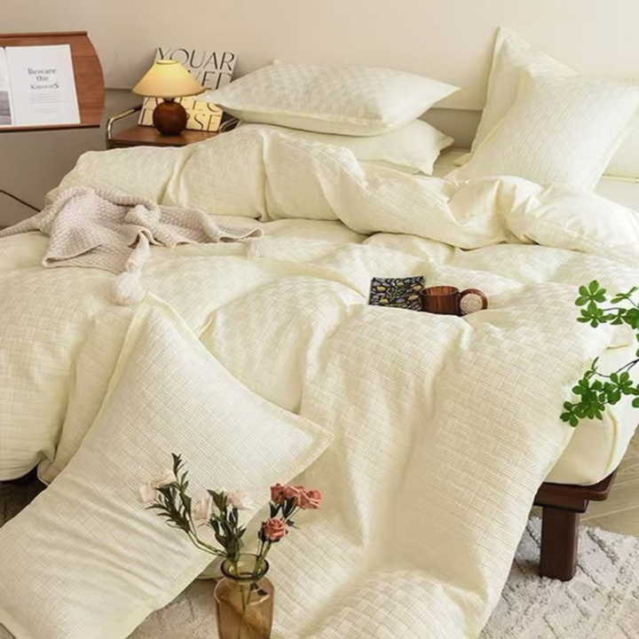King Size Bedding Sets – 6 PCs Fitted Bed Sheet Set with Duvet Cover 220x240 (6FM18)