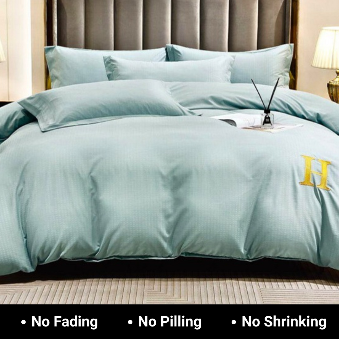Printed 6 PCs King Bed Sheet Set With Duvet Cover 220x240, King Bedding Set (6HH2)