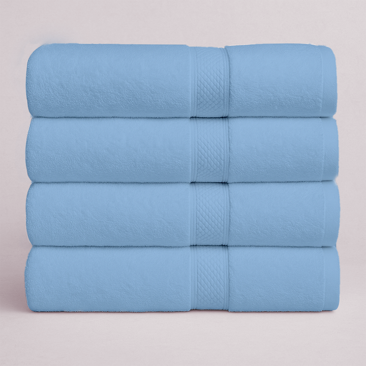 4 PCs Premium Bath Towels Set, Towel 70cm x 140cm,100% Cotton Hotel & Spa Towels