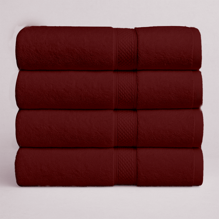 4 PCs Premium Bath Towels Set, Towel 70cm x 140cm,100% Cotton Hotel & Spa Towels
