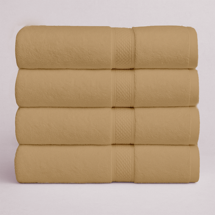 4 PCs Premium Bath Towels Set, Towel 70cm x 140cm,100% Cotton Hotel & Spa Towels
