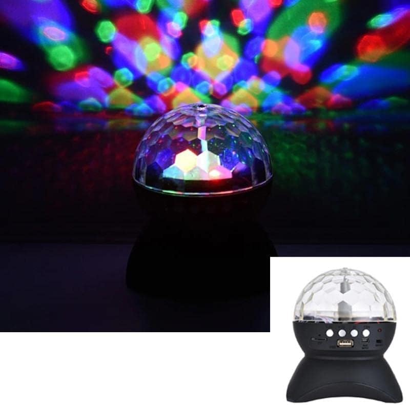 مصباح LED على شكل كرة ديسكو من MOONCEE مزود بخاصية البلوتوث مع مكبر صوت، قابل لإعادة الشحن باستخدام كابل USB