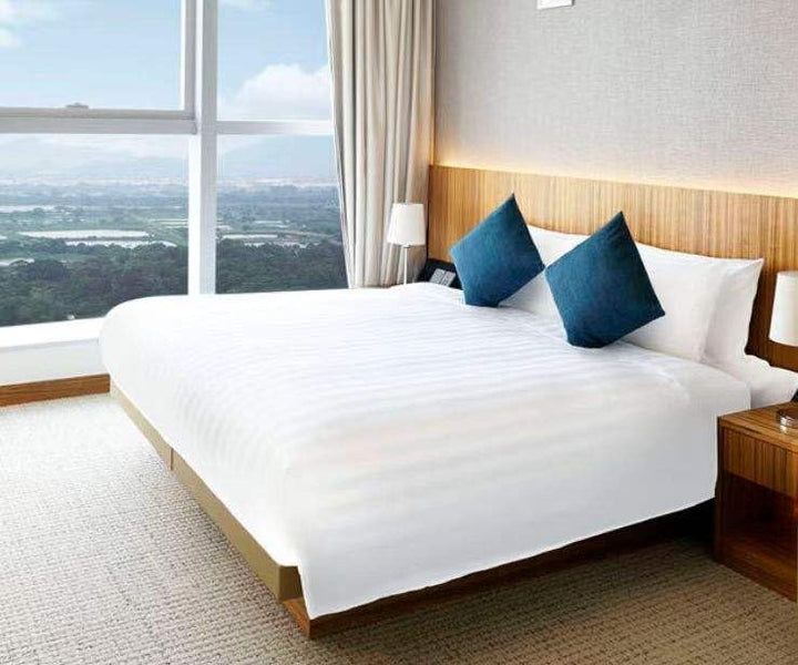 MOONCEE 6 PCs Bed Sheet King Size Set With Duvet Cover 220x240 Bedding Set (White)