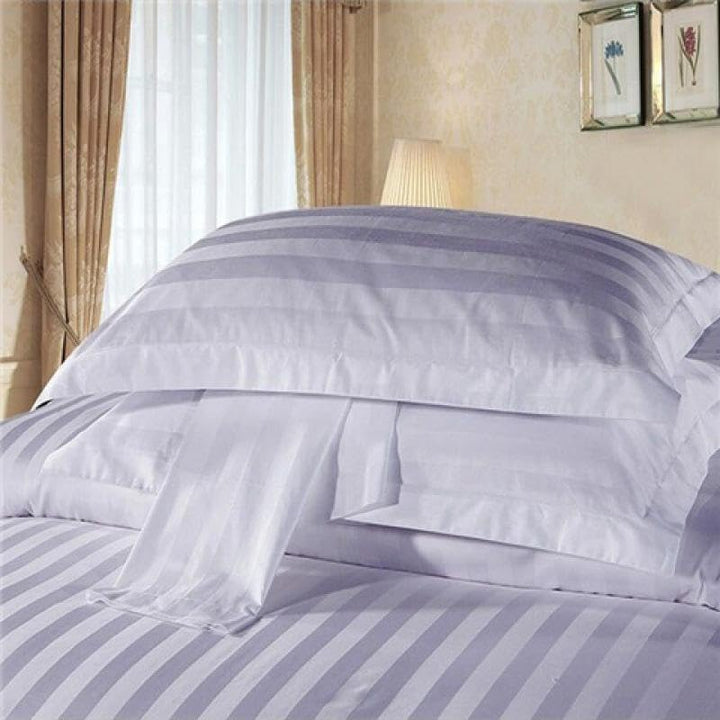 MOONCEE 6 PCs Bed Sheet King Size Set With Duvet Cover 220x240 Bedding Set (White)