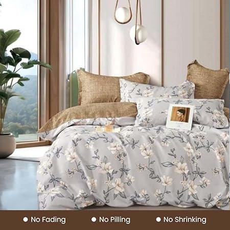 Soft Cotton King Bed Bedding Set 6 PCs King Size Fitted Bed Sheet Set (6FS63)