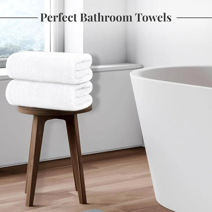 4 PCs Premium Bath Towels Set, Towel 70cm x 140cm,100% Cotton Hotel & Spa Towels