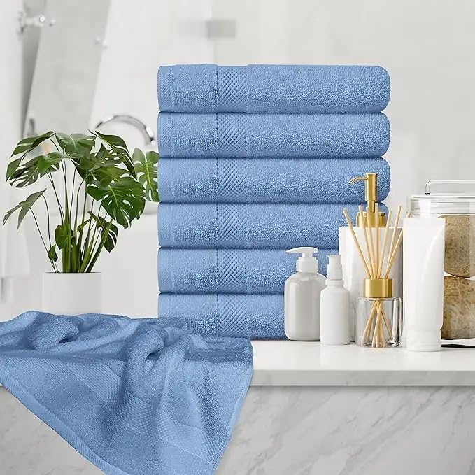4 PCs Premium Bath Towels Set, Towel 70cm x 140cm,100% Cotton Hotel & Spa Towels