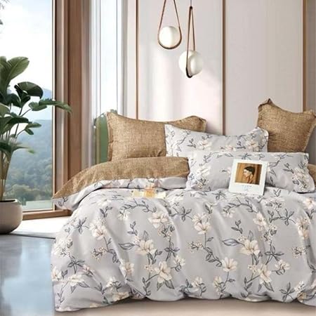 Soft Cotton King Bed Bedding Set 6 PCs King Size Fitted Bed Sheet Set (6FS63)