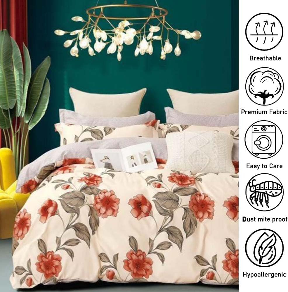 Bedsheets For King Size Bed 6 PCs with Duvet Cover 220x240, King Bedding Set (6FS64)