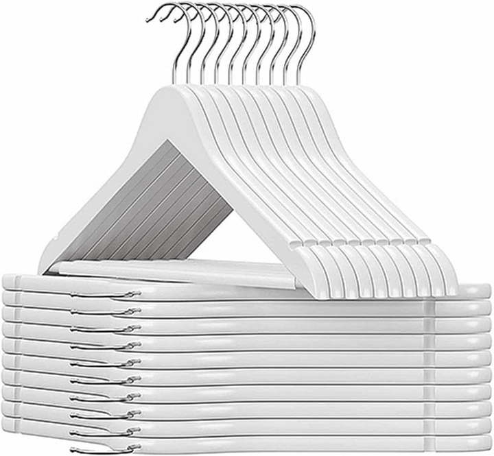 MOONCEE 30 PCs High-Grade Plastic Hangers 360° Swivel Heavy Duty Clothes Hanger