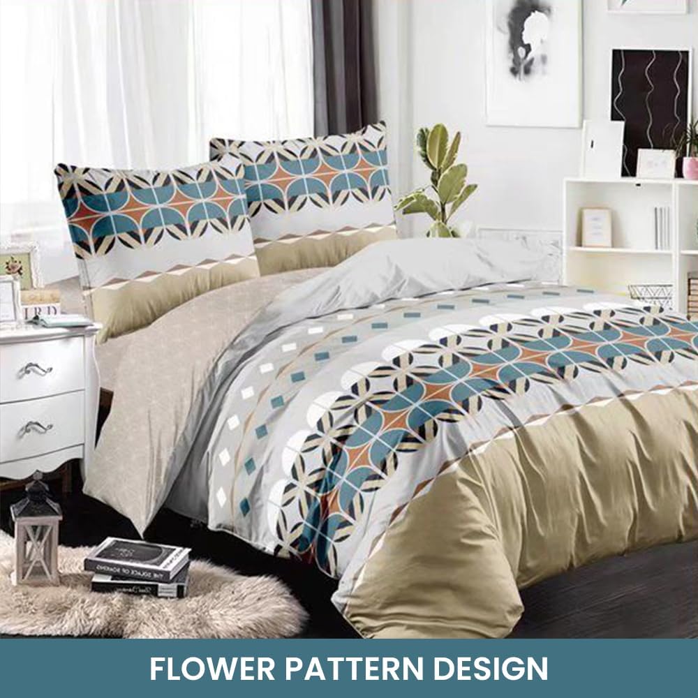King Bed Sheets 6 PCs Bed Sheet Set with Duvet Cover 220x240 (6FS47)