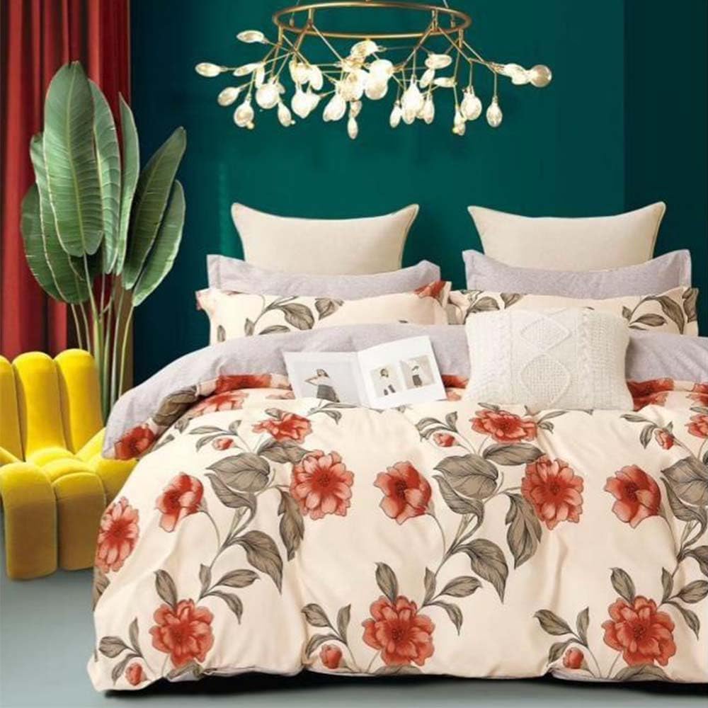 Bedsheets For King Size Bed 6 PCs with Duvet Cover 220x240, King Bedding Set (6FS64)