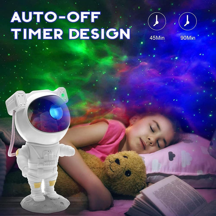 جهاز عرض ضوء سديم المجرة رائد الفضاء من MOONCEE، مزود بمنفذ USB مع جهاز عرض عن بُعد