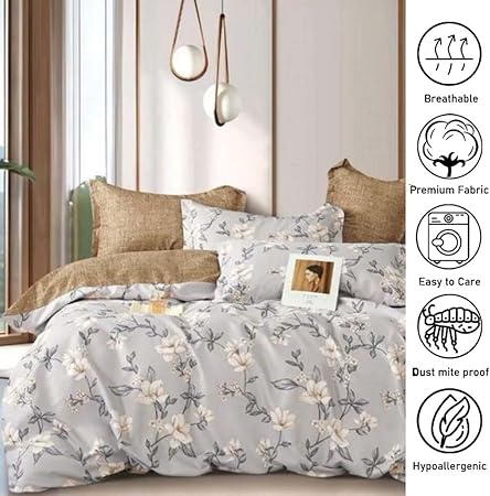 Soft Cotton King Bed Bedding Set 6 PCs King Size Fitted Bed Sheet Set (6FS63)