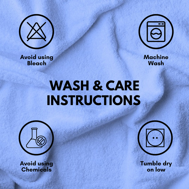 100% Cotton Bath Towel Set 6 PCs -Soft & Absorbent, Best Quality Towel for Daily Use (Blue)