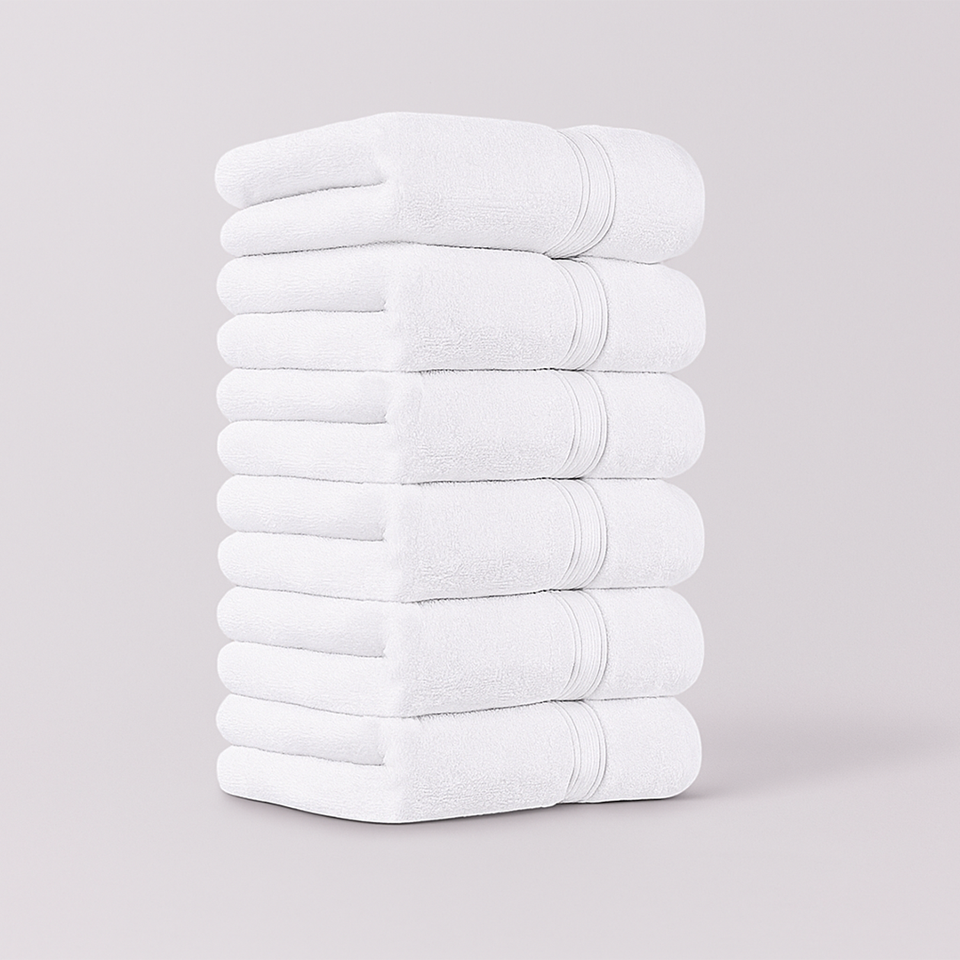 6 PCs Premium Hand Towels Set, 600 GSM Extra Large Hand Towels With 100% Soft Cotton