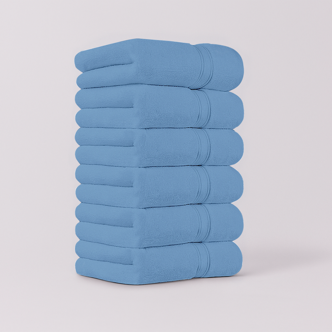 6 PCs Premium Hand Towels Set, 600 GSM Extra Large Hand Towels With 100% Soft Cotton