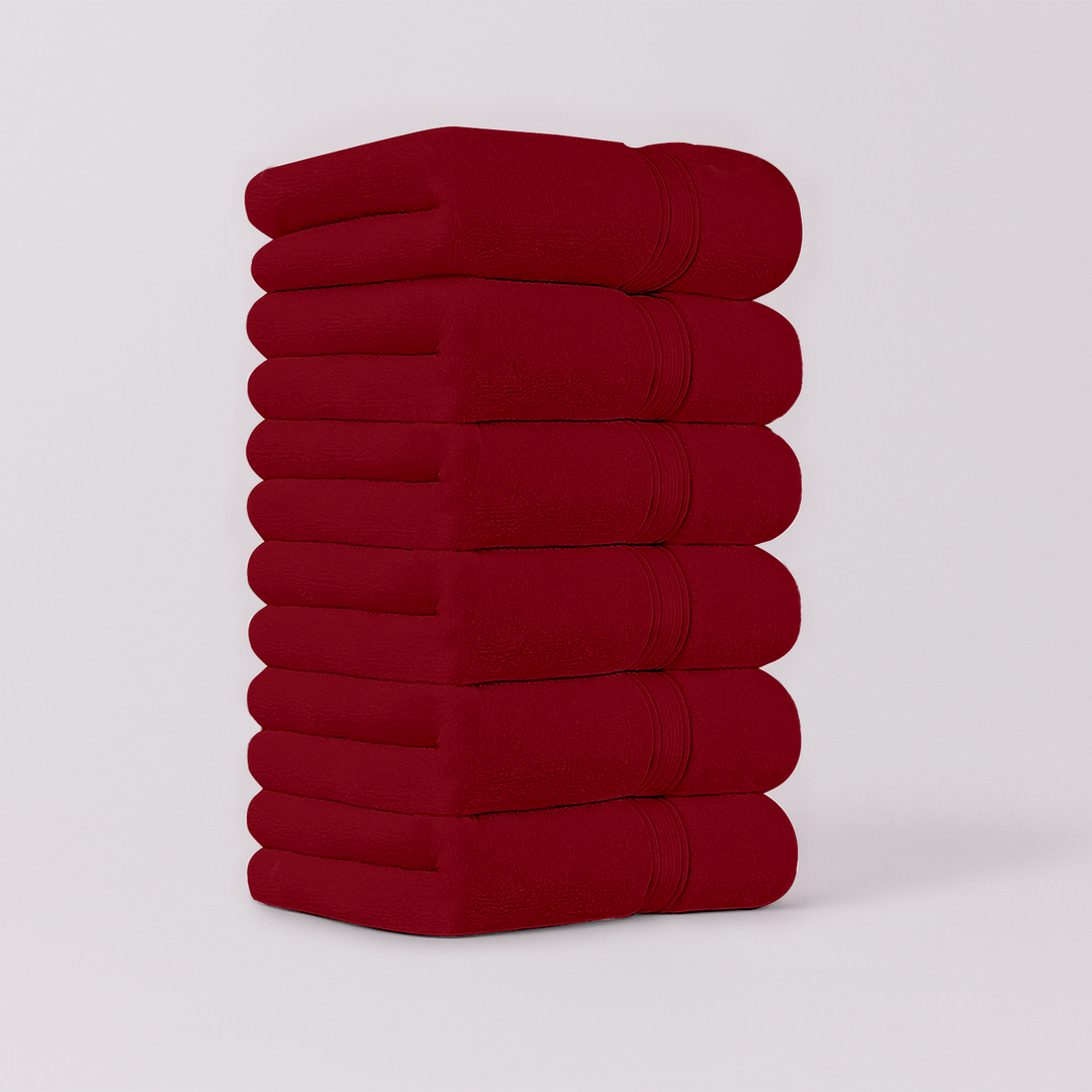 6 PCs Premium Hand Towels Set, 600 GSM Extra Large Hand Towels With 100% Soft Cotton