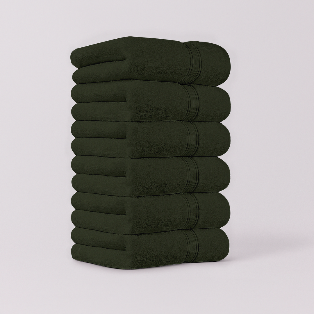 6 PCs Premium Hand Towels Set, 600 GSM Extra Large Hand Towels With 100% Soft Cotton