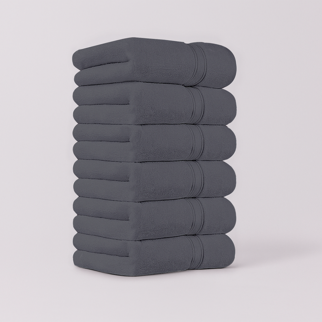 6 PCs Premium Hand Towels Set, 600 GSM Extra Large Hand Towels With 100% Soft Cotton