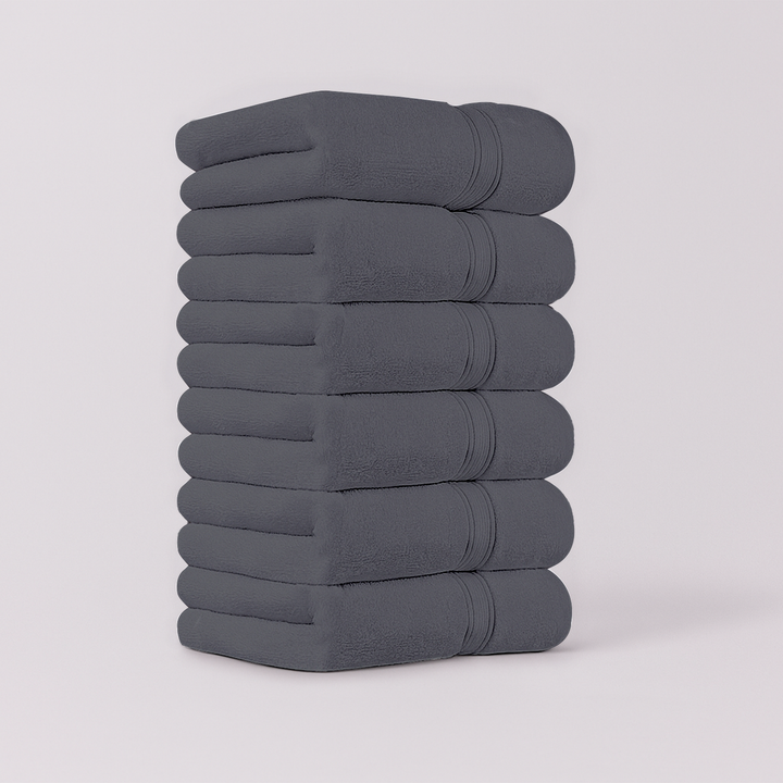 6 PCs Premium Hand Towels Set, 600 GSM Extra Large Hand Towels With 100% Soft Cotton