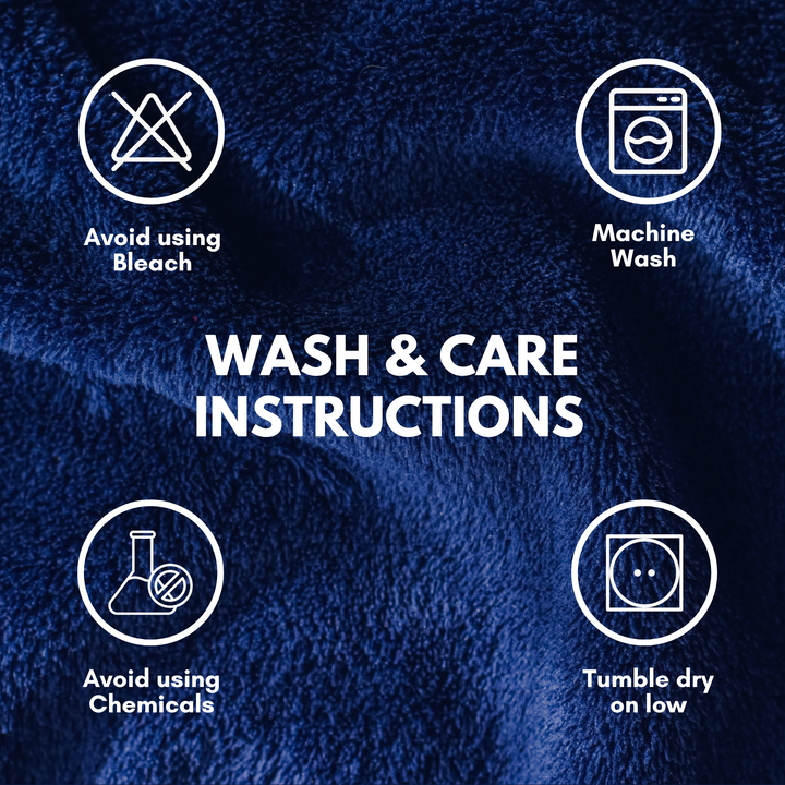 6 PCs Towel Set – 2 Bath Towels, 2 Hand Towels, 2 Washcloths & Shower Towel (Royal Blue)