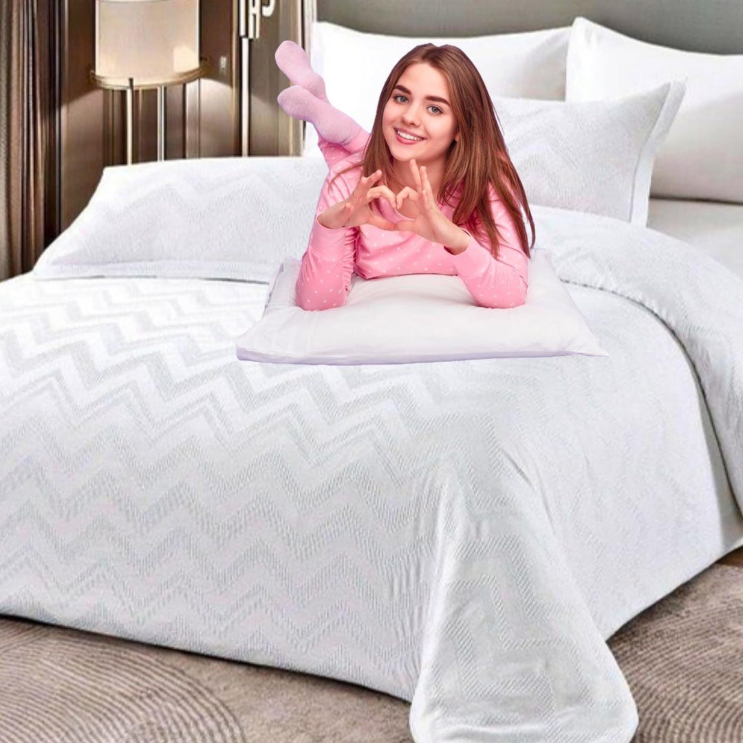King Bedding Sets with Duvet Cover 220x240 King Size Fitted Bed Sheets 6 PCs (6FM10)