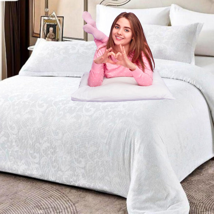 King Bedding Set with Duvet Cover 220x240 Luxury Bed Sheets 6 PCs(6FM11)