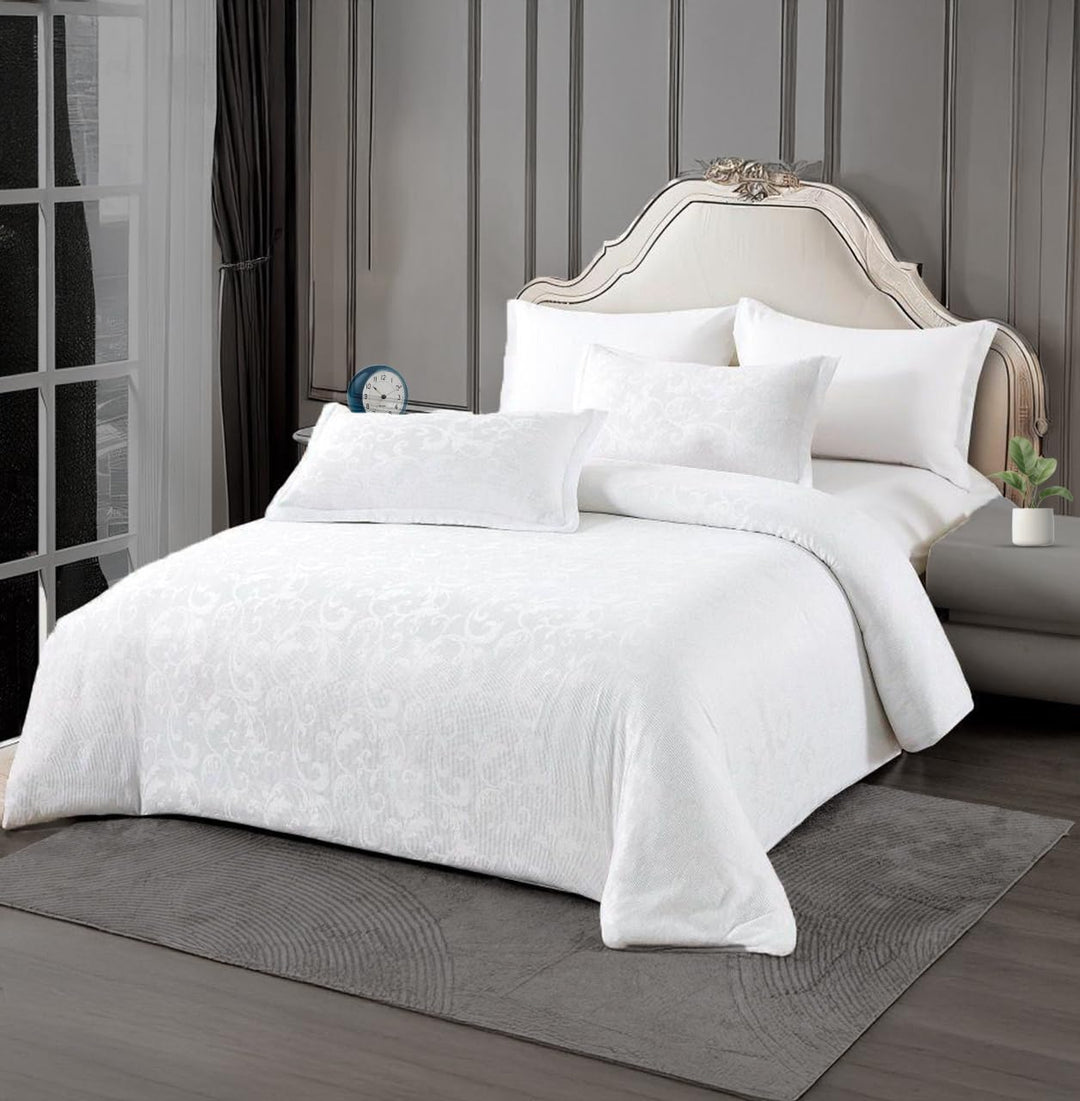 King Bedding Set with Duvet Cover 220x240 Luxury Bed Sheets 6 PCs(6FM11)
