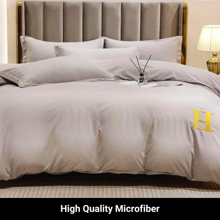 Printed 6 PCs King Size Bed Sheet Set With Duvet Cover 220x240, King Bedding Set (6HH1)