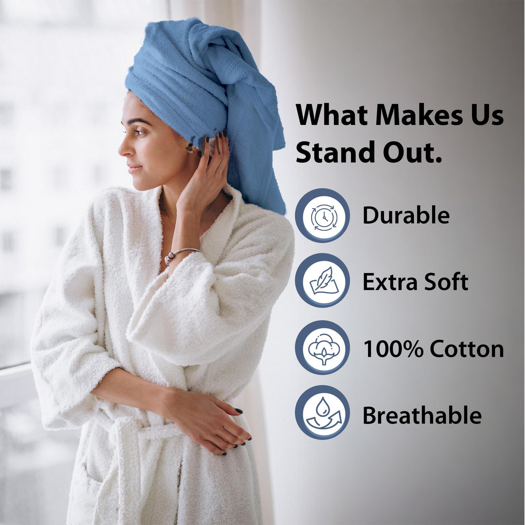 4 PCs Premium Bath Towels Set, Towel 70cm x 140cm,100% Cotton Hotel & Spa Towels