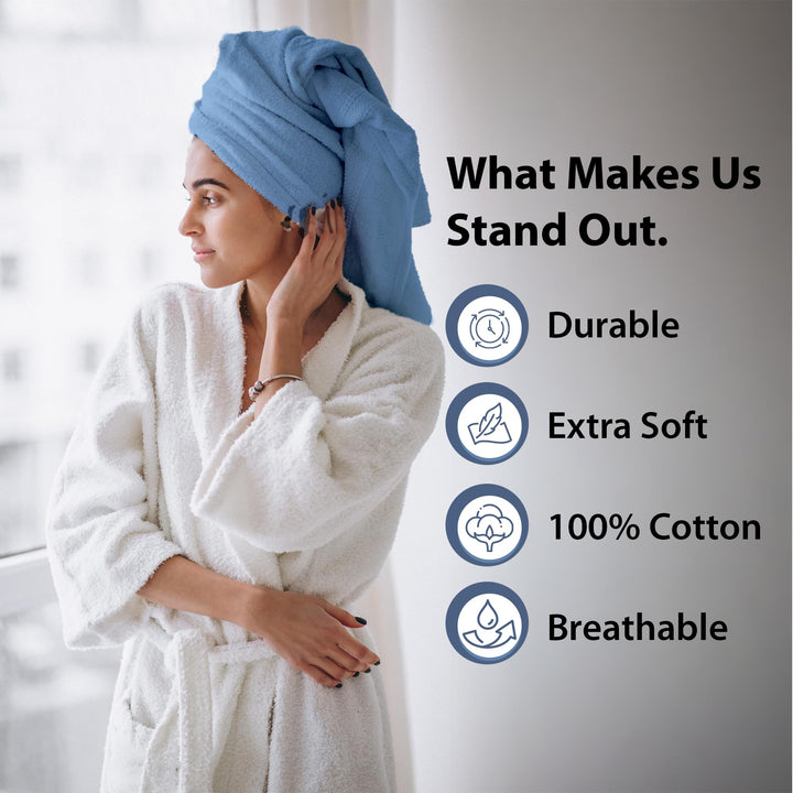 4 PCs Premium Bath Towels Set, Towel 70cm x 140cm,100% Cotton Hotel & Spa Towels