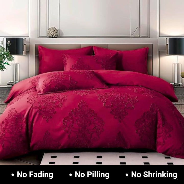 Duvet King Size Set with Duvet Cover 220x240 – 6 PCs Fitted Bed Sheet Set(6FM12)