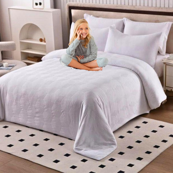King Bedding Set 6 PCs with Duvet Cover 220x240 King Size Fitted Sheet (6FM15)