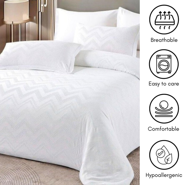 King Bedding Sets with Duvet Cover 220x240 King Size Fitted Bed Sheets 6 PCs (6FM10)