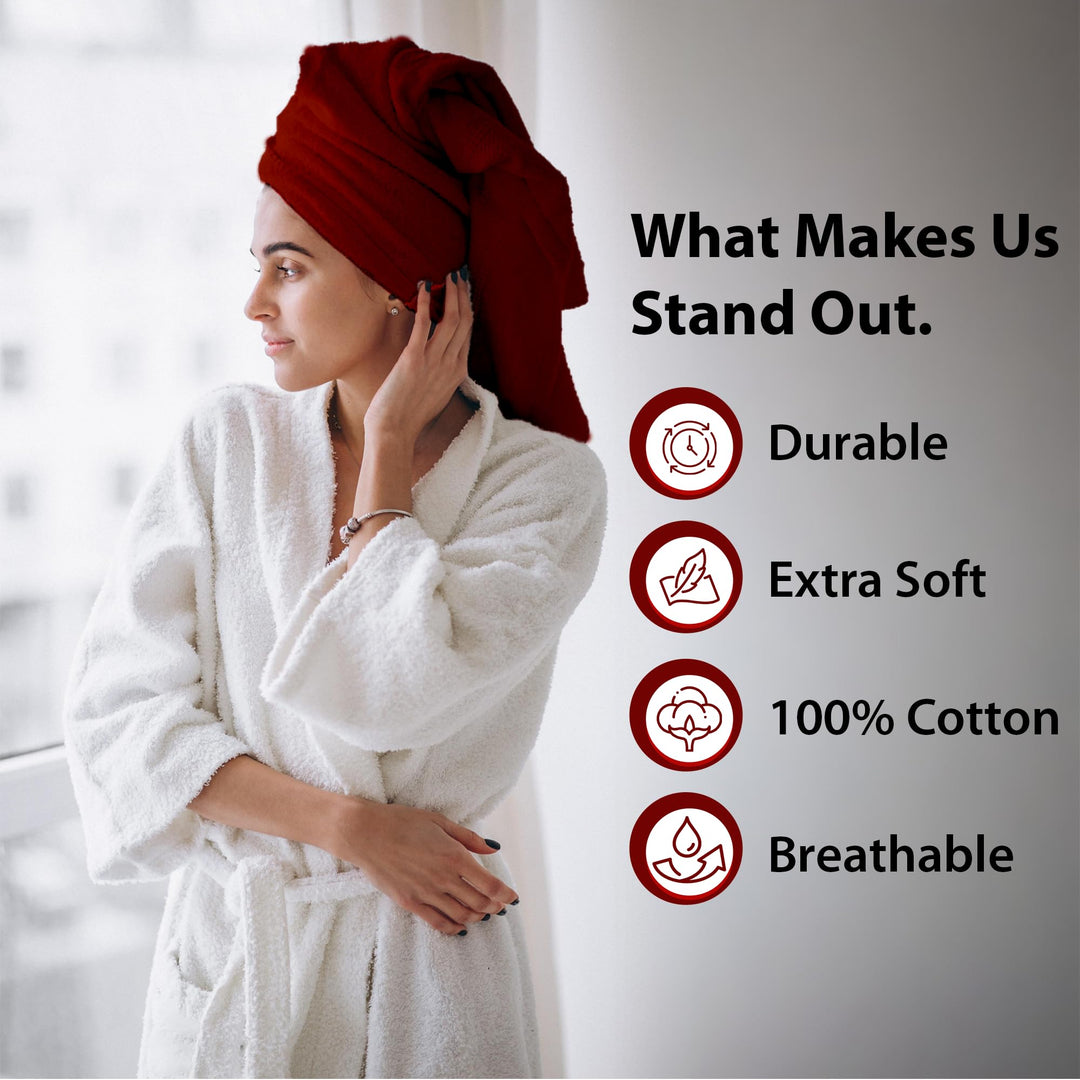 4 PCs Premium Bath Towels Set, Towel 70cm x 140cm,100% Cotton Hotel & Spa Towels