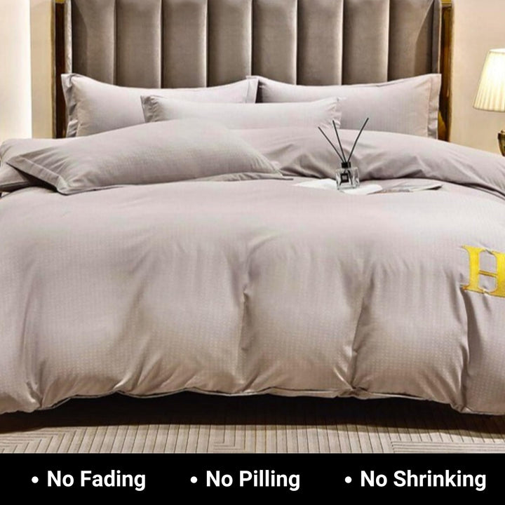 Printed 6 PCs King Size Bed Sheet Set With Duvet Cover 220x240, King Bedding Set (6HH1)