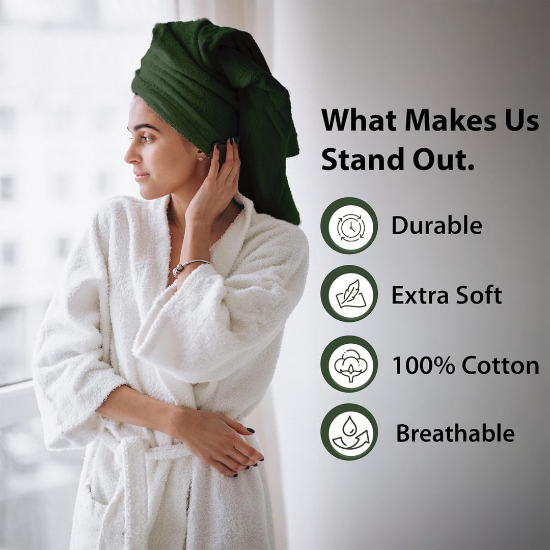 4 PCs Premium Bath Towels Set, Towel 70cm x 140cm,100% Cotton Hotel & Spa Towels