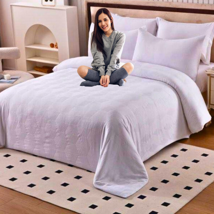 King Bedding Set 6 PCs with Duvet Cover 220x240 King Size Fitted Sheet (6FM15)
