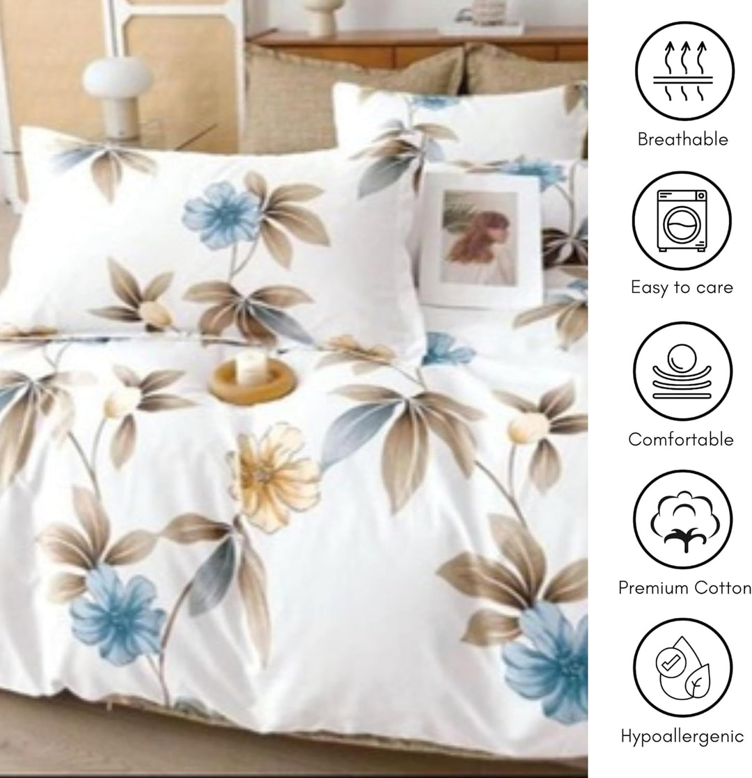 طقم ملاءات سرير كينج مقاس 6 قطع مع غطاء لحاف 220 × 240، طقم فراش كينج (6FS72)