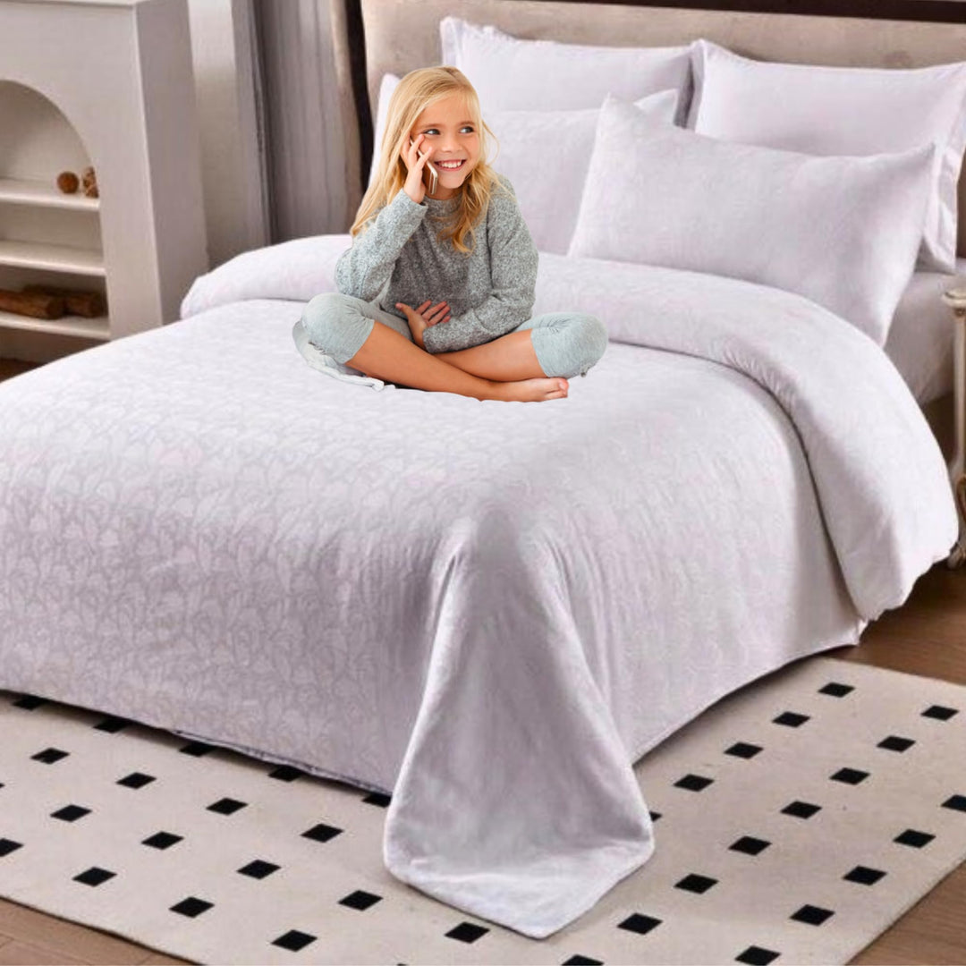 King Size Bedding Set 6 PCs with Duvet Cover 220x240 King Bed Sheets(6FM13)