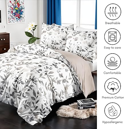 Cotton Bedding Sets with Colorful Sheets King Size Fitted Bed Sheets 6 PCs (6FS65)